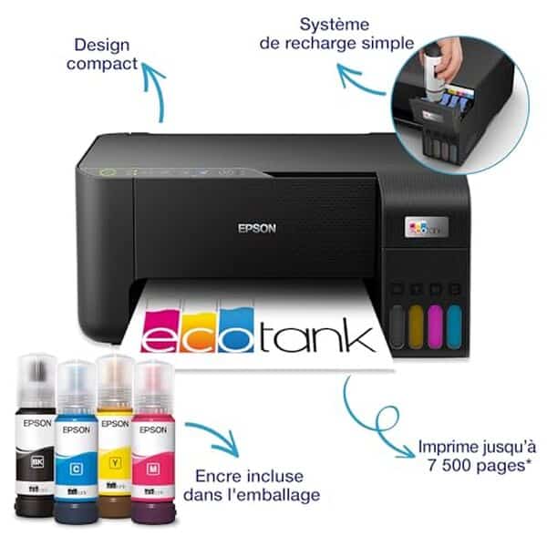 Découvrez notre test détaillé de l'Epson EcoTank ET-2862, une imprimante à réservoirs d'encre Wi-Fi performante. Avantages, inconvénients et caractéristiques techniques analysées. 