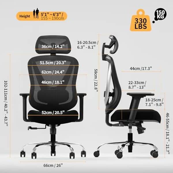 Découvrez notre test détaillé de la chaise de bureau HOLLUDLE ergonomique avec support lombaire 3D : confort, design et performance pour votre espace de travail. 
