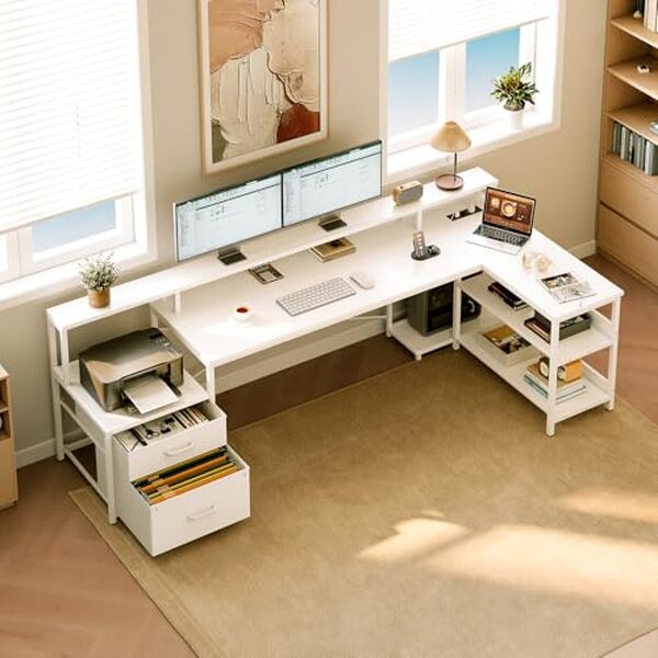 Découvrez notre test détaillé du bureau d'angle ODK avec rangement intégré et prises USB. Caractéristiques, avantages et inconvénients pour choisir le meilleur bureau d'angle. 