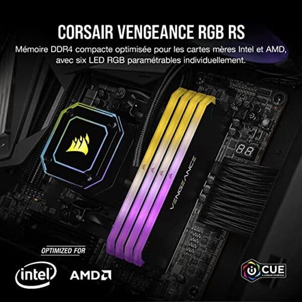 Découvrez notre test détaillé de la Corsair Vengeance RGB RS 16 Go : performances DDR4, vitesse, refroidissement et éclairage RGB pour gamers et créateurs. 