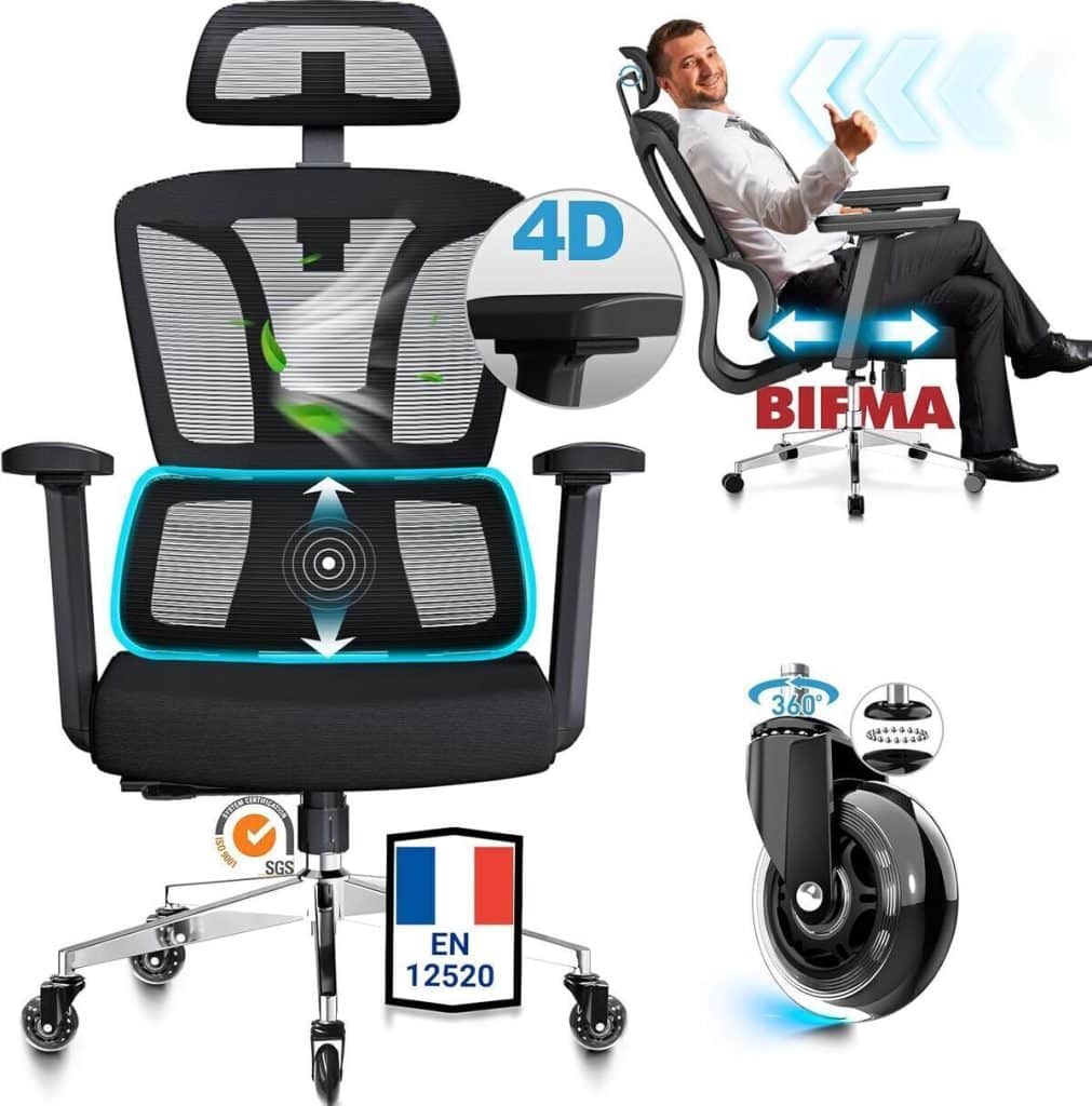 Test : fauteuil de bureau ergonomique Melokea, confort et polyvalence