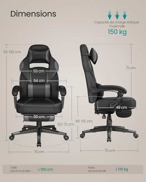 Découvrez notre test détaillé du fauteuil de bureau Songmics OBG073BH20 : confort, ajustabilité et qualité analysés pour vous aider à choisir. 