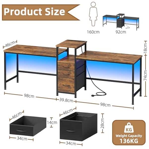 Découvrez notre test détaillé du bureau double gaming OYRREU 236 cm avec LED intégrées : caractéristiques, performances et avis pour optimiser votre espace de travail.