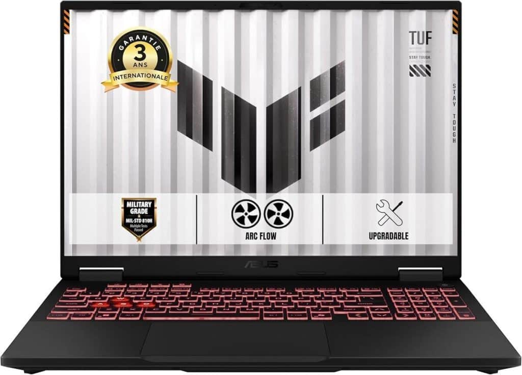 Test Asus TUF Gaming A16 : puissance et performance éclatantes