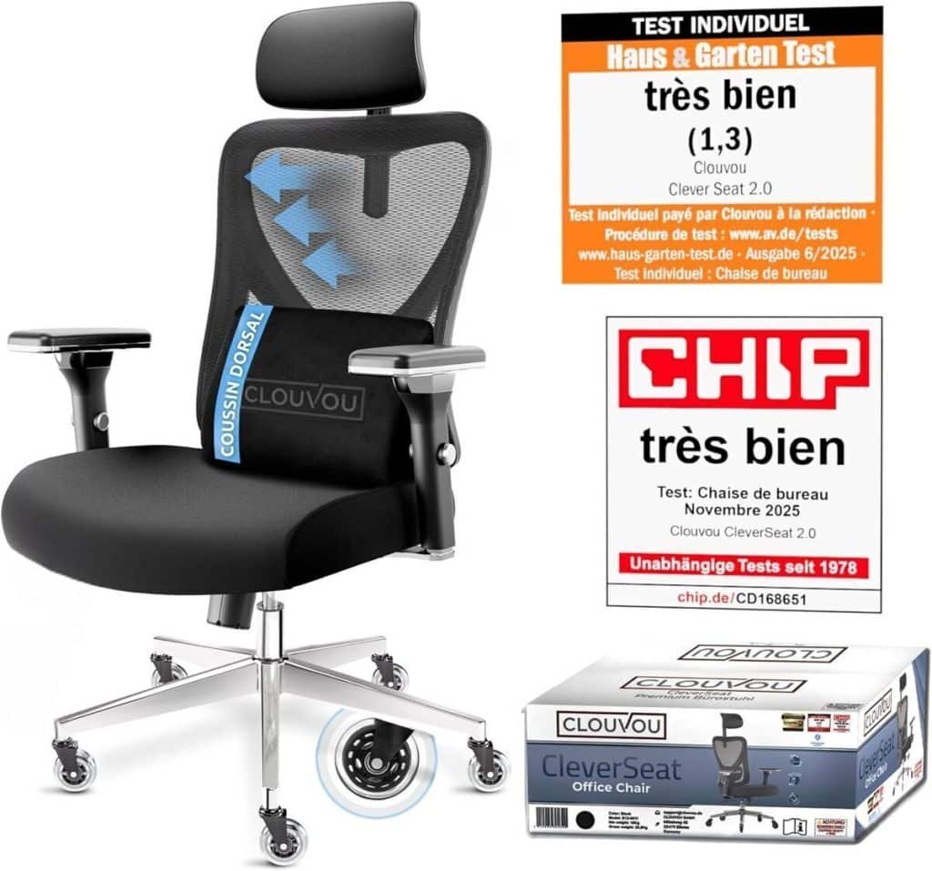Test : clouvou CleverSeat, fauteuil ergonomique pour une assise optimale
