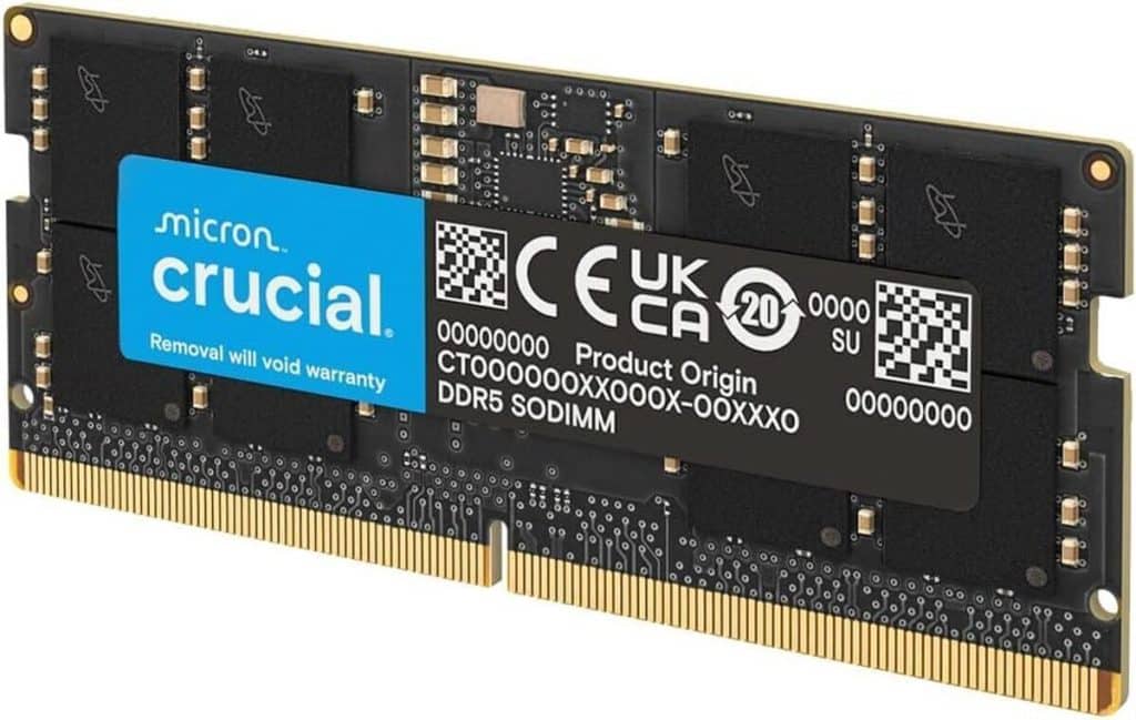 Test de la mémoire Crucial RAM 16Go DDR5 pour ordinateur portable