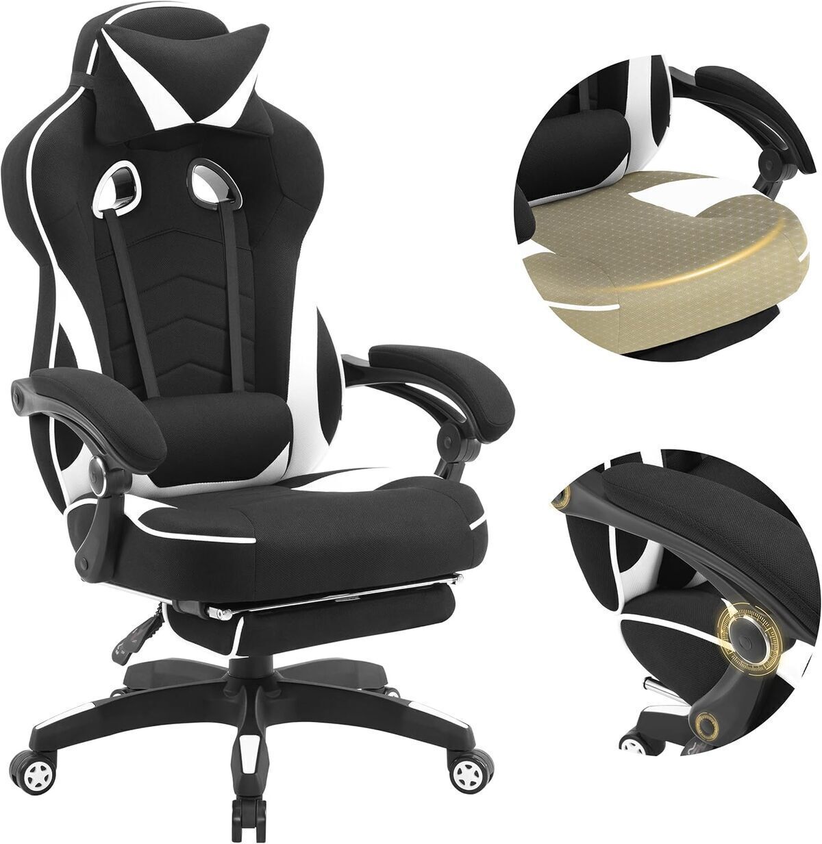 Test du fauteuil gamer Woltu ergonomique avec repose-pieds