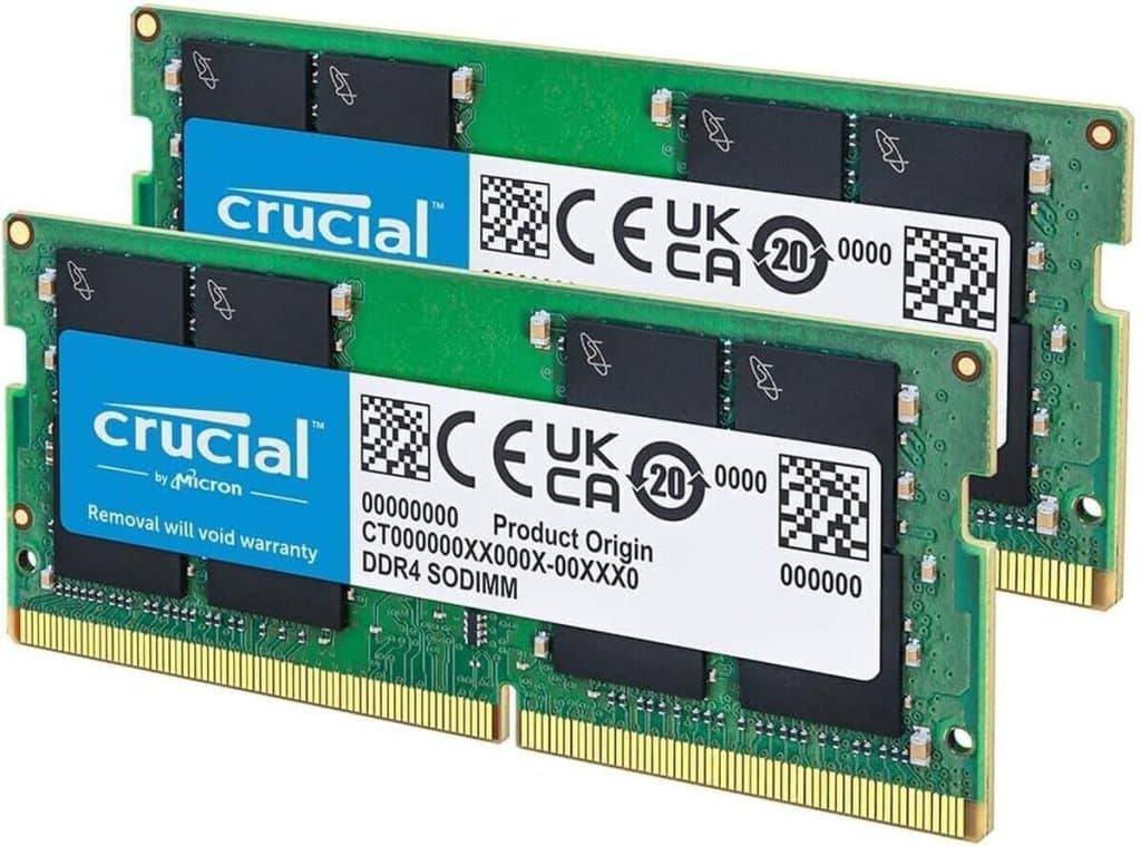 Test : ram Crucial Ddr4 32go 3200mhz Sodimm