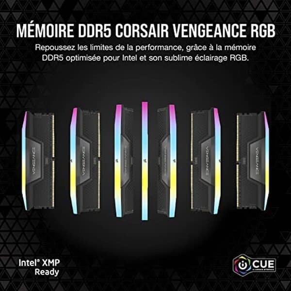 Découvrez notre test complet de la mémoire Corsair Vengeance RGB DDR5 6000MHz 32Go : performances, stabilité et qualité de fabrication d'une RAM haut de gamme pour PC gamer. 