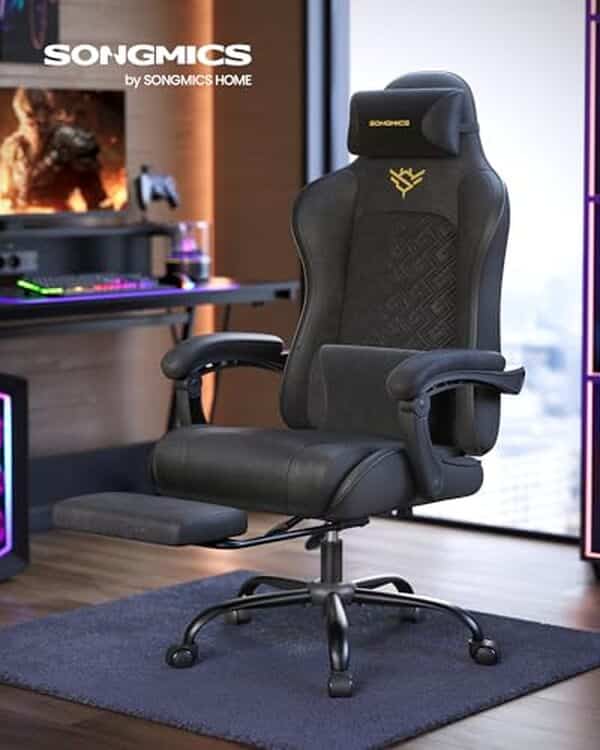 Découvrez notre test complet du fauteuil gaming SONGMICS OBG079B01 : confort ergonomique, performance et qualité de construction pour votre setup gaming. 
