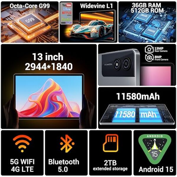 Découvrez notre test détaillé de la tablette SADSYMB 13 pouces sous Android 15. Analyse complète de sa puissance, sa connectivité et ses performances pour vous aider à choisir. 