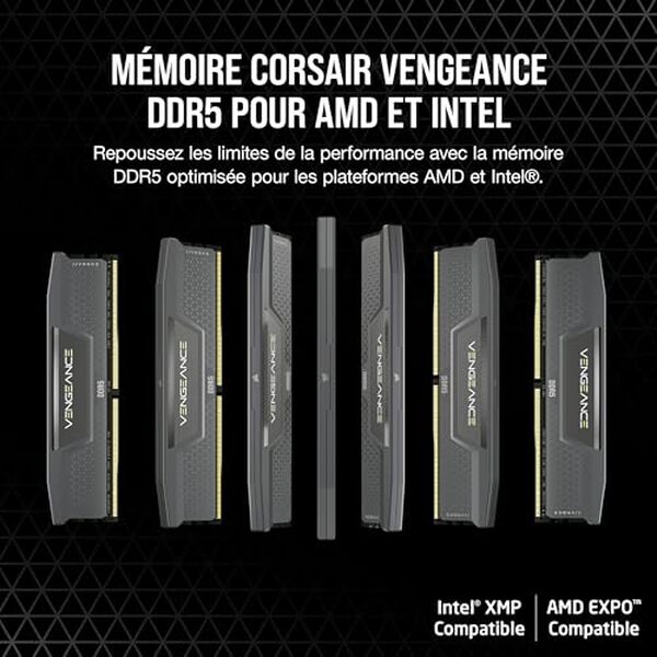 Découvrez notre test complet de la mémoire Corsair Vengeance DDR5 32 Go : performances, vitesse, stabilité et avis détaillés pour gamers et professionnels.