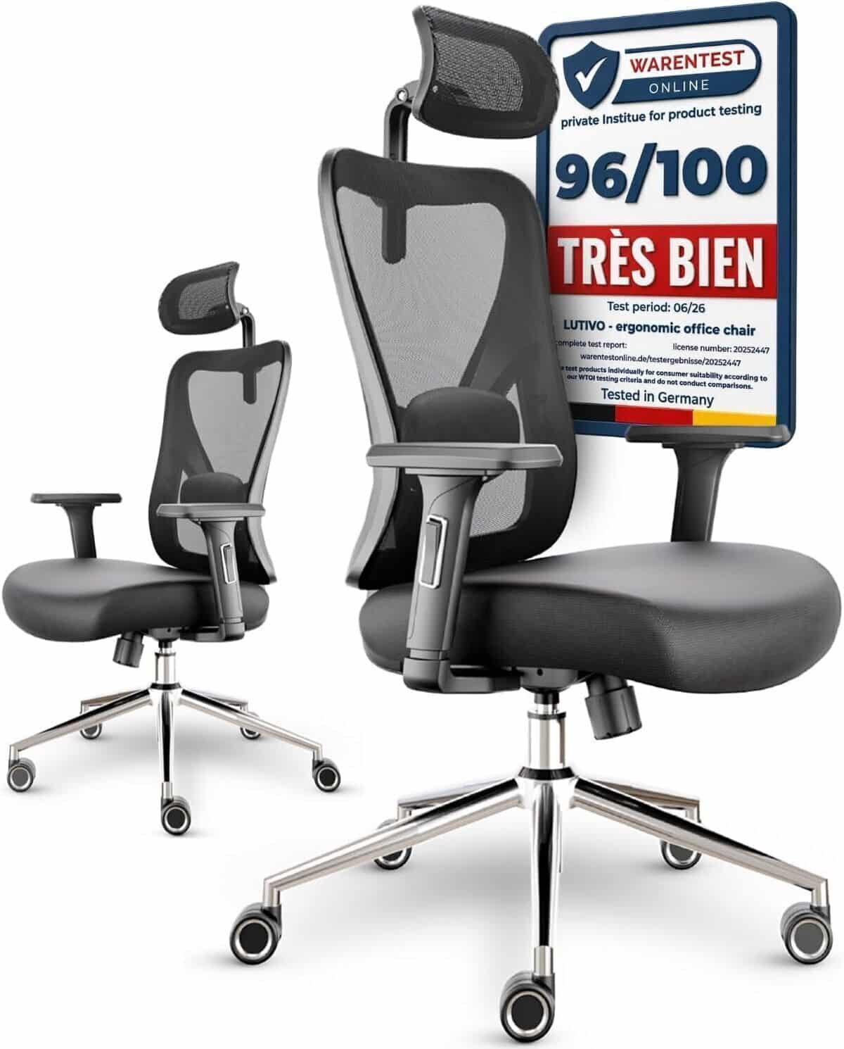 Test : chaise de bureau ergonomique LUTIVO Alpha, confort et réglages