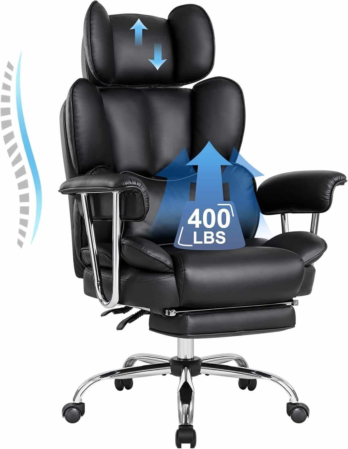 Test : chaise de bureau IWMH ergonomique avec repose-pieds