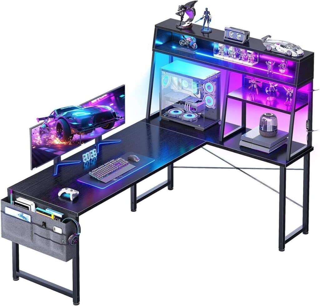 Test du bureau gaming Coleshome : un espace optimisé avec LED