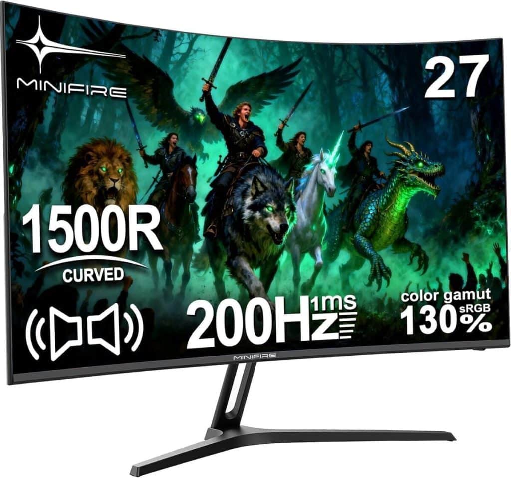 Test du moniteur gaming Minifire MFG27C1 : immersion maximale